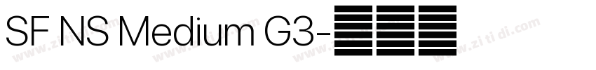 SF NS Medium G3字体转换